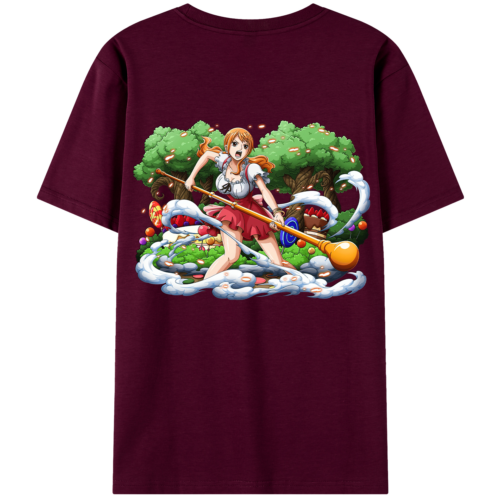 （画像用） ワンピース ナミ ONE PIECE Nami レディース半袖Tシャツ(バックプリント)